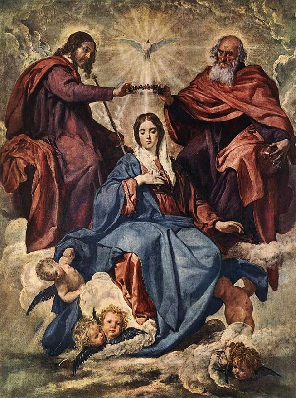 VELAZQUEZ, Diego Rodriguez de Silva y The Coronation of the Virgin jh France oil painting art